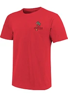 SMU Mustangs Womens Red Beach Vibes Short Sleeve T-Shirt