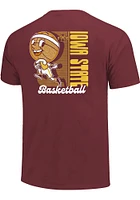 Iowa State Cyclones Cardinal Retro Shadow Box Basketball Short Sleeve T Shirt