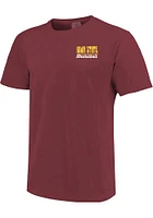Iowa State Cyclones Cardinal Retro Shadow Box Basketball Short Sleeve T Shirt