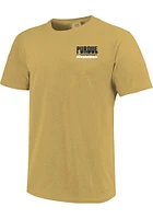 Purdue Boilermakers Gold Retro Shadow Box Basketball Short Sleeve T Shirt