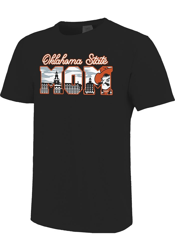Oklahoma State Cowboys Womens Black Campus Mom Short Sleeve T-Shirt