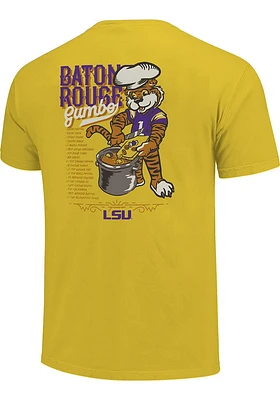 LSU Tigers Gold Gumbo Short Sleeve T Shirt