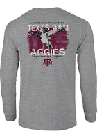 Texas A&M Aggies Grey Duck Lakeside Long Sleeve T Shirt