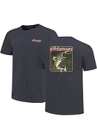 Arkansas Razorbacks Charcoal Bass Signage Short Sleeve T Shirt