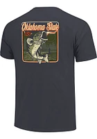 Oklahoma State Cowboys Charcoal Bass Signage Short Sleeve T Shirt
