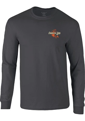 Oklahoma State Cowboys Charcoal Bass Signage Long Sleeve T Shirt