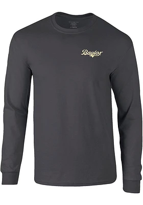 Baylor Bears Charcoal Bass Signage Long Sleeve T Shirt