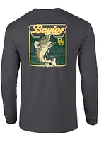 Baylor Bears Charcoal Bass Signage Long Sleeve T Shirt