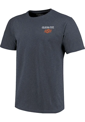 Oklahoma State Cowboys Grey Flag Flying Short Sleeve T Shirt