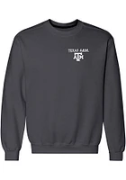 Texas A&M Aggies Mens Charcoal State Flag Flying Long Sleeve Crew Sweatshirt