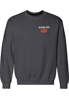 Oklahoma State Cowboys Mens Charcoal Flag Flying Long Sleeve Crew Sweatshirt