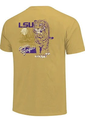 LSU Tigers Gold Bayou Bengal Short Sleeve T Shirt