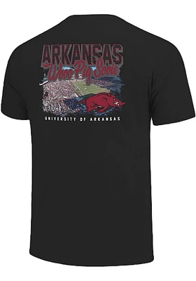 Arkansas Razorbacks Black Football Stadium Short Sleeve T Shirt