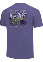 K-State Wildcats Lavender Football Stadium Short Sleeve T Shirt