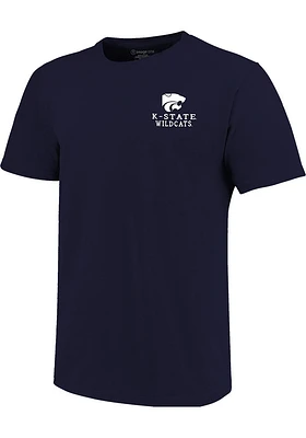 K-State Wildcats Navy Blue Painted Sky Short Sleeve T Shirt