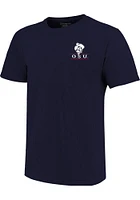 Oklahoma State Cowboys Navy Blue Painted Sky Short Sleeve T Shirt