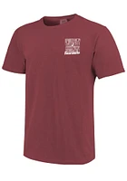 Arkansas Razorbacks Womens Crimson Floral Frame Short Sleeve T-Shirt