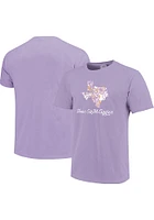 Texas A&M Aggies Womens Pink Purple Floral Short Sleeve T-Shirt