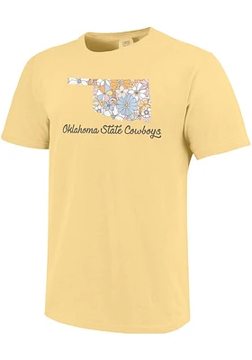 Oklahoma State Cowboys Womens Floral Short Sleeve T-Shirt