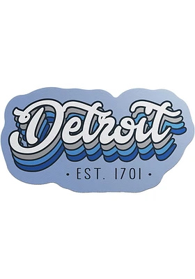 Detroit 70S STACKED SCRIPT Stickers - White