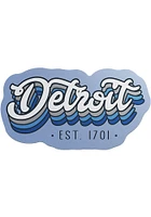 Detroit 70S STACKED SCRIPT Stickers - White