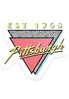 Pittsburgh 90s Pastel Stickers - White