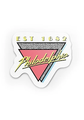 Philadelphia 90s Pastel Stickers - White