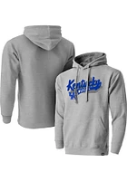 Kentucky Wildcats Mens Grey Mixed Media State Shape Fashion Hood