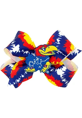 Kansas Jayhawks Tie Dye Baby Hair Barrette