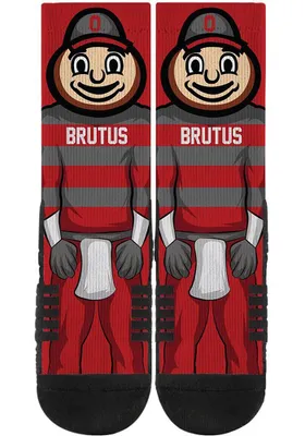 Ohio State Buckeyes Strideline Premium Full Sublimated Mascot Mens Crew Socks