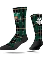 Ohio Bobcats Collegiate Plaid Mens Dress Socks