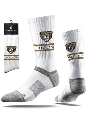 Oakland University Golden Grizzlies Strideline Split Mens Crew Socks