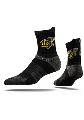 Wichita State Shockers Team Logo Mens Quarter Socks