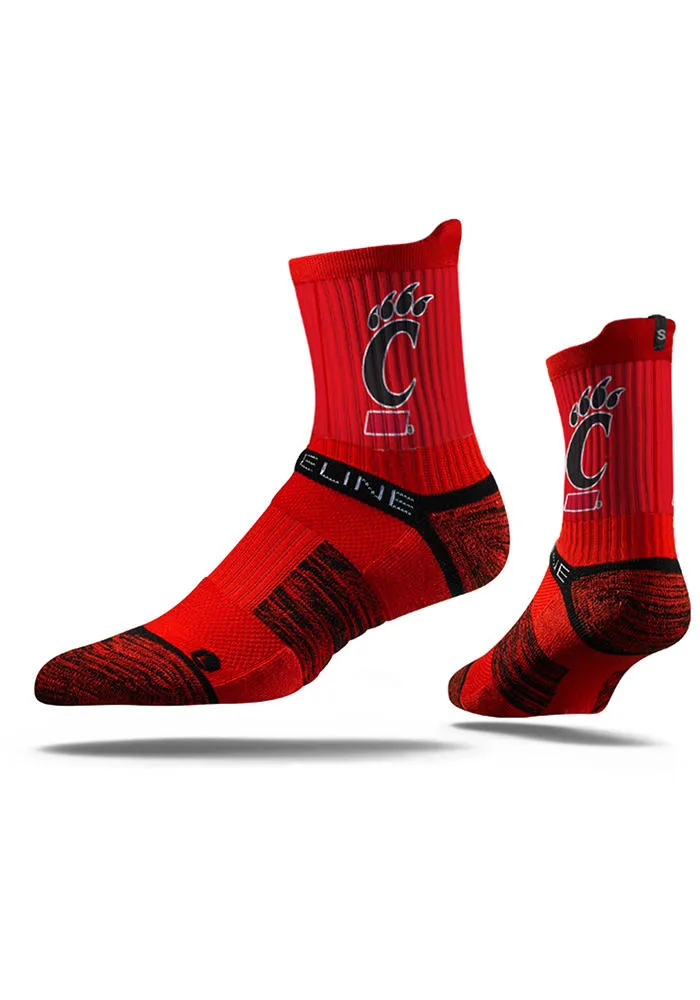 Cincinnati Bearcats Performance Mens Quarter Socks