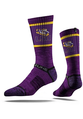 LSU Tigers Strideline Performance Mens Crew Socks