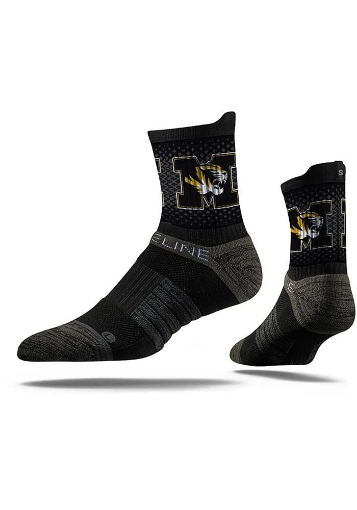 Missouri Tigers Performance Mens Quarter Socks