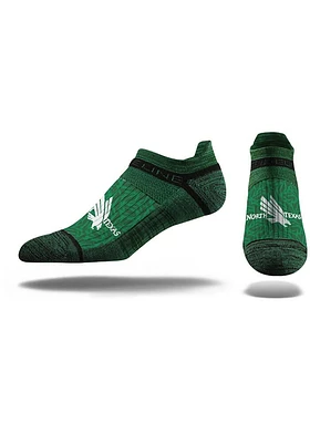 Strideline North Texas Mean Green Performance Mens No Show Socks