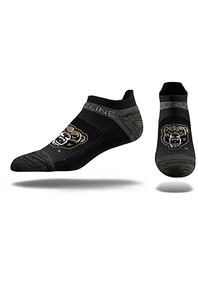 Strideline Oakland University Golden Grizzlies Performance Mens No Show Socks