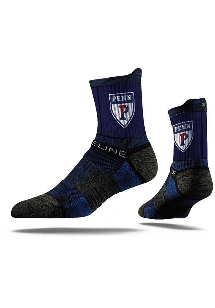 Pennsylvania Quakers Performance Mens Quarter Socks