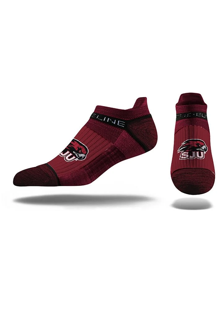 Strideline Saint Josephs Hawks Performance Mens No Show Socks