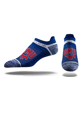 Strideline SMU Mustangs Performance Mens No Show Socks