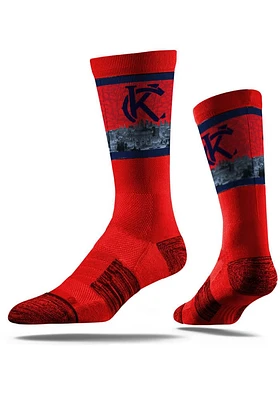 Kansas City Strideline Skyline Mens Crew Socks