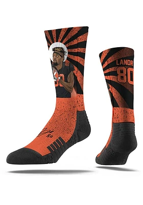 Jarvis Landry Cleveland Browns Bleesm Mens Crew Socks