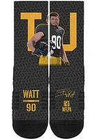 TJ Watt Pittsburgh Steelers Standing Mens Crew Socks