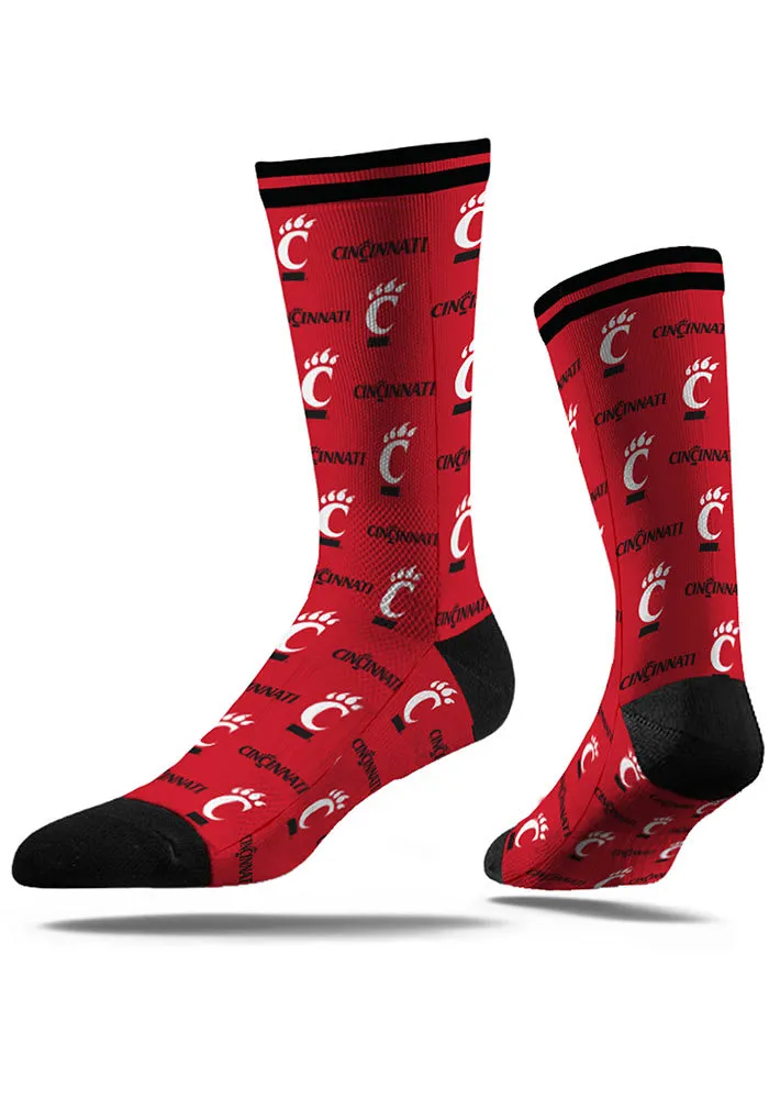 Cincinnati Bearcats Step and Repeat Mens Dress Socks