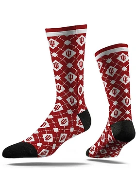 Indiana Hoosiers Repeat Mens Argyle Socks