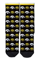 Iowa Hawkeyes Step and Repeat Mens Dress Socks
