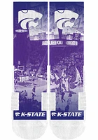 K-State Wildcats Strideline Basketball Court Mens Crew Socks