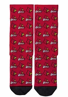 Louisville Cardinals Step and Repeat Mens Dress Socks