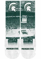 Michigan State Spartans Strideline Basketball Court Mens Crew Socks